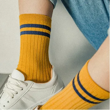 Нови Висококачествени Дамски Чорапи Ежедневни Бонбони Шарени Памук Цвят Удобни Harajuku Къси Чорапи, Модни Дамски Забавни Чорапи