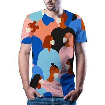 2020 Нов 3d-Мъжка Тениска Лятна Нова Короната Pattern Top 3d Quick Dry Printed T-Shirt