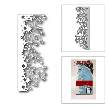 New Коледа Snowflake Border 2020 Metal Cutting Dies for САМ Scrapbooking Decoration and Card Making Embassing Занаятите No Stamps