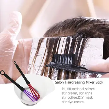 1pc Pro Hairdressing Salon Боядисват Cream Whisk Hair Mixer Barber Stirrer Plastic Hairdressing Salon Mixer Stick Stir Род (Random)