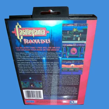 Castlevania Bloodlines Смесена Версия NTSC-U С Кутия И Ръчната 16-битова Игра Карта MD За Sega Mega Drive For Genesis