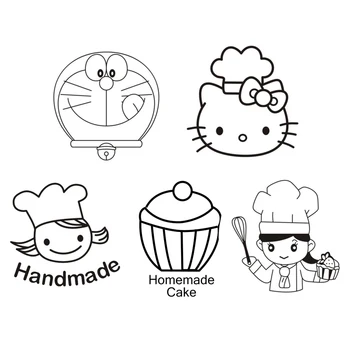Форма За Торта, Аксесоари За Печене Логото на Тортата Творчески Меден Печат Шаблон Пандишпан Мухъл Торта Брандинг Печат на Торта Отпечатък 3 см