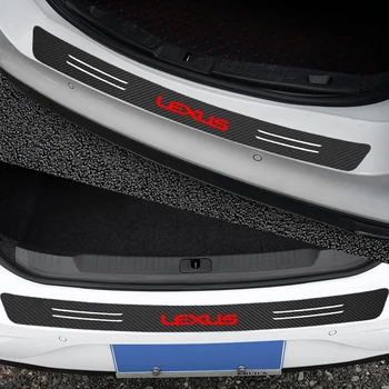 1бр Багажника Заден Охрана Броня Протектор въглеродни влакна Стикер за LEXUS RX300 RX330 RX350 IS250 LX570 is200 Автомобилни аксесоари
