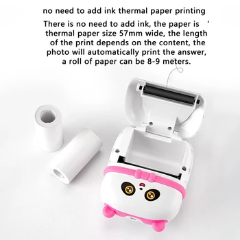 Термопринтер, Мини-Студентски Принтер Неправилни въпроси, Фотопринтер с печатна хартия(Външен вид на Панда)