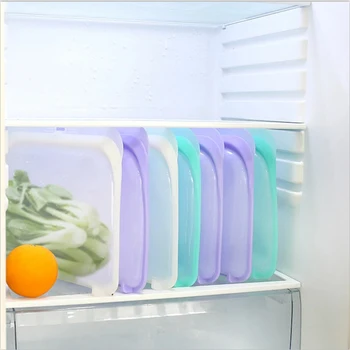Трицветна Многонационален Нагревателен Хранително-вкусовата Чанта Силикон Вакуум Хранително-вкусовата Чанта За Съхранение на Кухненски Контейнер За Съхранение на Опаковъчни торбички