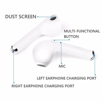 I7s tws Безжични слушалки качествен звук в ухото Слушалки Безжични Bluetooth Слушалки, зарядно устройство ще захранване на кутия За Iphone Xiaomi Redmi Huawei
