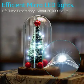 16 Пакет LED String Светлини, 1m 10 Silver Тел Micro Christmas decoration LED Фея Светлини IP68 Waterproof Светулка Light