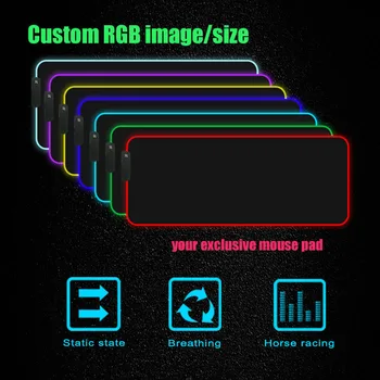 Направи си САМ Picture Custom RGB Мишка XXL Лаптоп с USB светящимся led хазартни подложка за мишката е най-Добрият, удобен и здрав настолен подложка за геймъри