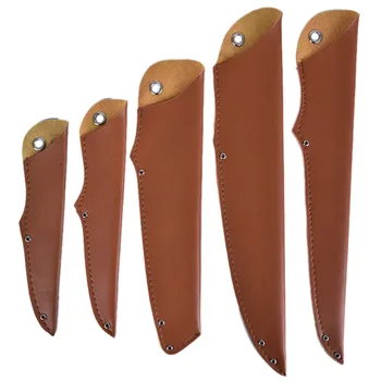 Универсален PU Изкуствена Кожа Нож, Сабя Семейство Открит Преносим Плодов Многофункционален Нож за Предотвратяване на Драскотини Ръкав Нож на Капака