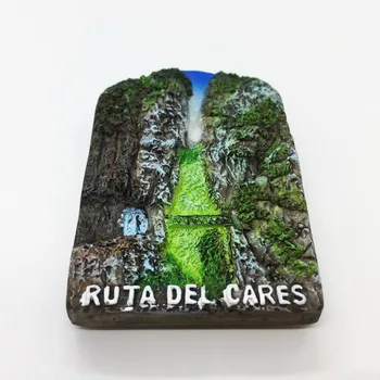 BABELEMI 1бр Ruta del Карес, Астурия, Испания Сувенир Магнит За Хладилник 3D Пътуване Сувенири Смола Магнит За Хладилник Етикети