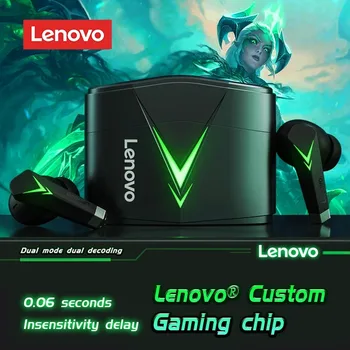 Lenovo Wireless Headphone Live Шушулките LP6 TWS Gaming Headset Bluetooth 5.0 Game Ниска Латентност Sports Headphone with Mic Стерео Bass