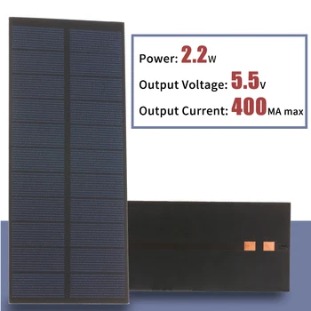 2.2 W/5.5 В самия Модул на Слънчеви Панели Solar charger 188*78.5 ММ ПАТ Поликристални Силициеви Слънчеви панели За Слънчеви Лампи Показва Играчки