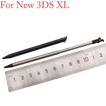 черно Бяла Пластмасова Писалка за Сензорен Екран, Метален Телескопичен Стилус за Nintendo 2DS 3DS XL LL Нов 2DS / 3DS LL XL За NDSL NDSi
