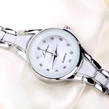Горещи продажба на дамски часовници Минималистичен мода каишка от неръждаема стомана, дамски кварцов часовник часовници relogio feminino bayansaat