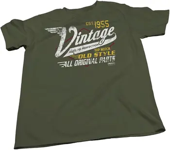 Fashion Cool Men T shirt 66th Birthday Gift Shirt - Vintage 1955 Aged to Perfection - Vintage Racing Women Смешни print tshirt