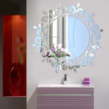 Самозалепващи Мода Акрилни Crystal покритие Етикети Начало Стикер Тапети Огледало Стикер за Стена на Спалня Коридор