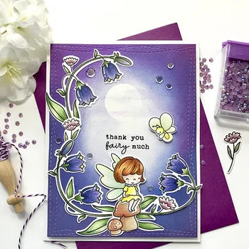 Fairy Garden Clear Stamps With Metal Cutting die for САМ Scrapbooking Paper Card Silicone Transparent Stempels Seal Ne