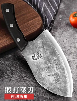 Тан нож кухненски нож марганцевая стомана месо нож за рязане на домакински открит черен железен малък кухненски нож остър нож за риба