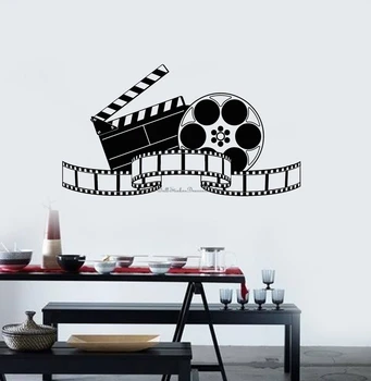 Movie Wall Sticker Film Cinema Director Shooting Movie Studio Видеограф Начало Дневна Спалня Декорация Vinyl стикер XJ4