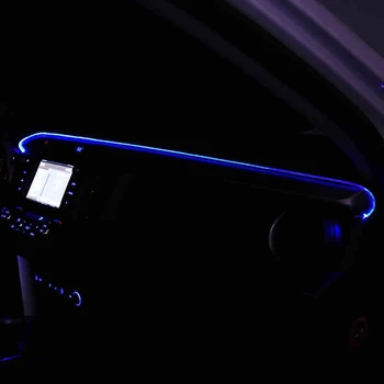 Интериорът на Автомобила LED Таблото Рамка Светлина на арматурното табло, Тапицерия Атмосфера Светлина за Toyota RAV4 2016 2017 2018