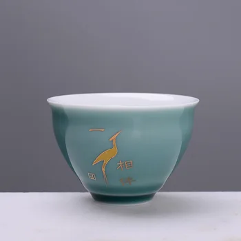 Селадон Чаена Чаша Това Е Една Чаша Creative Джи Blue Glaze Master Cup Керамични Малка Чаша Customization