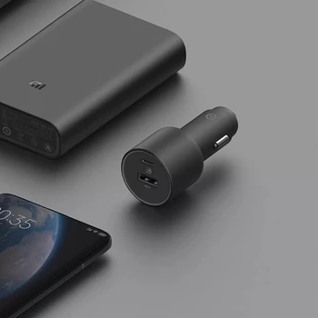 Xiaomi Car Charger Fast Charging USB-A USB C Dual Output Port USB Wireless Power Bank for Phone 100W QC 5V 3A 68 MAX Cn(origin)