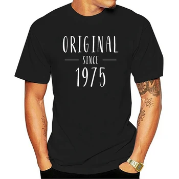 Мъжки Оригинален 1975 Г. - Born In 1975 T Shirt Designs Tee Shirt Round Collar Clothing Crazy Смешни Ежедневни Pictures Shirt