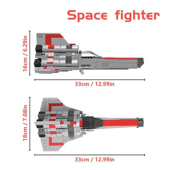 MOC For Star of Space Wars Series Авиационна FortresssGalactica Colonial Viper MKII Building Blocks Idea САМ Assembly Bricks Gifts