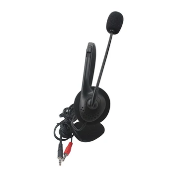 3,5 мм Жичен стерео слушалки Шумоподавляющие Слушалки с микрофон с Регулируема лента за глава Преносим Компютър Лаптоп Слушалки