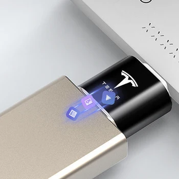 USB C към USB Адаптер Подходящ за Tesla Model 3/Y/S/X, Tesla Model 3/Y Аксесоари, USB-C към USB 3.0 Адаптер, Подходящ за повечето електронни устройства