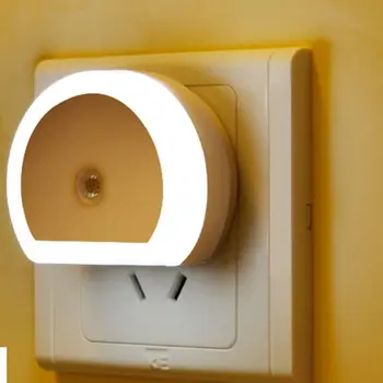 Led Нощни Лампи С Двоен USB-Порт за Зарядно Устройство, Сензор за Управление на Осветлението Спалня, с монтиран на стената Лампа Домашни Аварийните Светлини ЕС/САЩ Щепсел Контакт Лампи