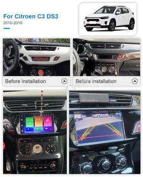 Carplay Android 2 DIn Екран За Citroen DS3, C3 Picasso 2010 2011 2012 2013 2016 2017 Аудио Стерео Радио