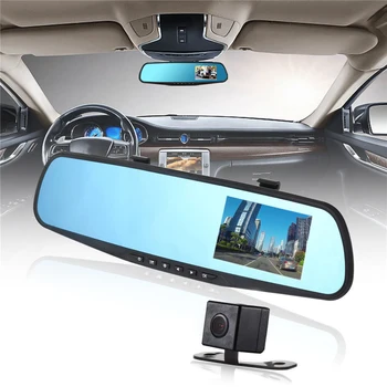 1080P HD Car Dvr Камера Огледало за обратно виждане Цифров Видеорекордер Auto Камери Dash Cam FHD 1080P dual лен Registrator автомобилни части