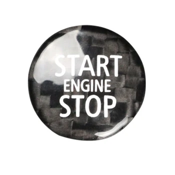 Въглеродни Влакна Бутон за Стартиране на Двигателя Стоп интериор на Кутията Стикер за Mini Cooper R55 R56 R57 R58 R59 R60 R61