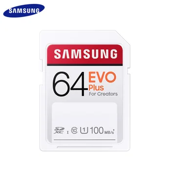 SAMSUNG EVO Plus SD Карта SDHC 32GB SDXC 64GB 128GB 256GB UHS-III Class 10 Флаш Карта Памет За Фотоапарат
