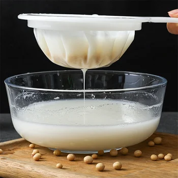 100/200/400 Mesh Кухня Ultra-fine Mesh Strainer for Kitchen Nylon Mesh Filter Лъжица Suitable Coffee Milk Kitchen Accessories
