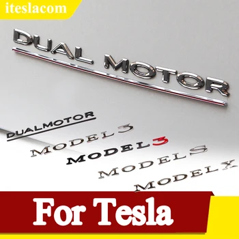 3D Метален Украса за Кола, Емблемата на Иконата Стикер Стикер Аксесоари За Tesla Model 3 Model S Model Model X Y