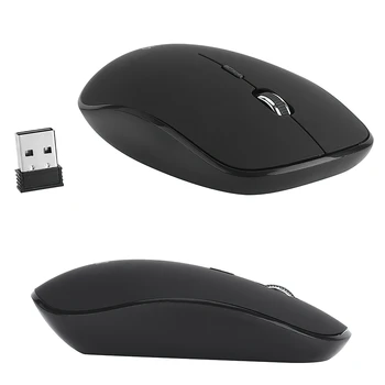 Безжична Клавиатура и Мишка Комплект Mini Size 2.4 G Wireless Mouse 100 Клавиши на Клавиатура в пълен размер с USB за КОМПЮТЪР, Лаптоп Windows Plug and Play