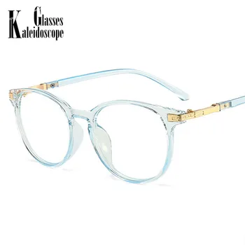 Старомодни Кръгли Очила Рамки Синя Светлина Eyelasses Оптични Прозрачни Лещи Eyewears на Мъже, Жени Сив Блок Blue-ray Компютърни Очила