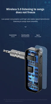 C28 Bluetooth Приемник 5.0 aptX LL 3.5 мм AUX Jack Аудио Безжичен Адаптер за Автомобил PC Слушалки с Микрофон 3.5 Bluetooth 5.0 Рецептор
