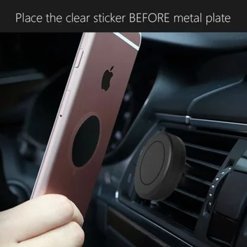 Черни Метални Табели за Автомобилни Закрепване на Притежателя на Телефона Магнитен Стикер Употреба Магнитна Поставка за Телефон Скоба iPhone Samsung Универсален