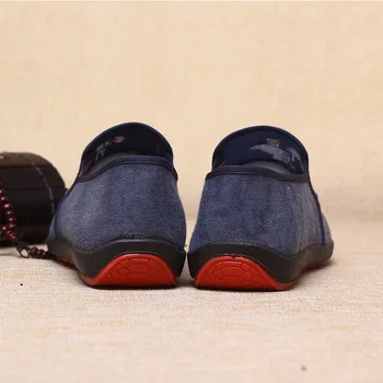 Платно Приплъзване на Спортни обувки за Мъже Бягане Маратонки Мъжки Мокасини Обувки от Мека дишаща Ceap Мъжки Обувки За Шофиране на Стария Пекин Плат Обувки