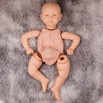 20 Инча Reborn Kit Реалистичен Реалистичен Baby Doll Kit Sweet Face Office Небоядисана Непълни Част Кукла направи си САМ Blank Кукла Момиче Kit