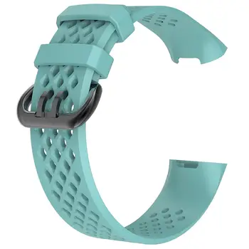 Replacement Soft Silicone Дишаща Watch Band Wrist Strap for Fitbit Charge 3 корпус за электороники
