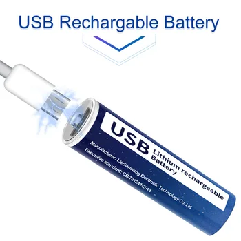 USB 1.5 V Li-ion Акумулаторна Батерия AA 2800mWh Батерия АА 1.5 V За играчки MP3-плейър термометър клавиатура