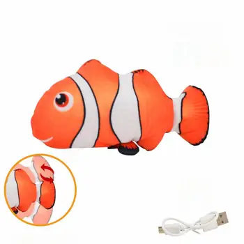 3D Fish Cat Toy Electric USB Charging Fish Пет Ivan Bite Interactive Dropshiping Moving Floppy Wagging Electronic Fish For Cat