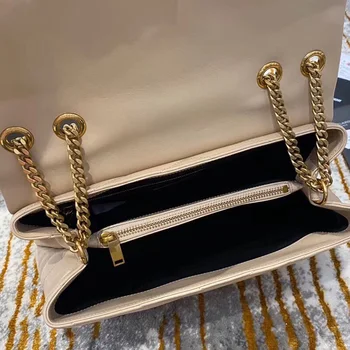 Дамски луксозни дизайнерски чанти loulou chain bag top quality messenger чанта от естествена кожа в чантата си марка-малки чанти за рамо