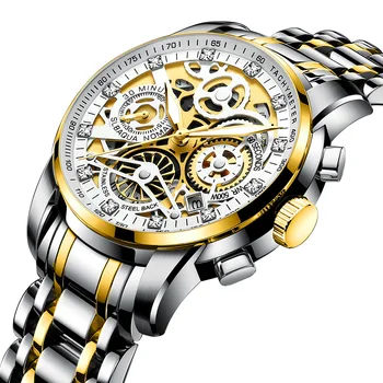 2021 нови механични часовници кухи автоматични часовници мъжки часовници ръкохватката часовници водоустойчиви спортни кварцови часовници за мъже тенденция на едро