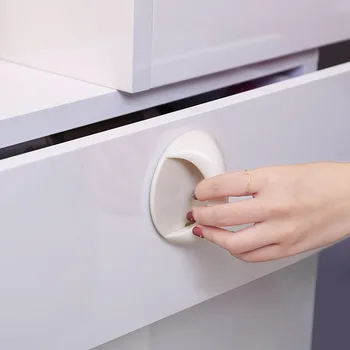 Модерен минималистичен пластмасова дръжка без перфорация прозорец врата копчето шкаф дръжка чекмедже на шкафа кабинет хардуер