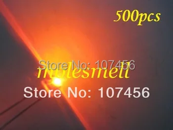 500 бр./лот Безплатна доставка!!! 5 мм сламена шапка оранжев led(2000mcd) 5 мм светоизлучающий диод 5 мм strawhat оранжево голям/широкоъгълен led